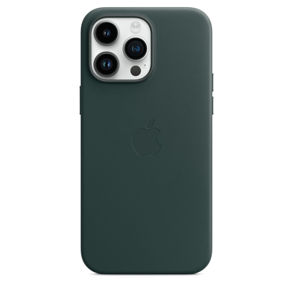 Оригинален Кожен Калъф за iPhone 14 Pro, Leather Magsafe Case MPPH3ZM/A, Зелен