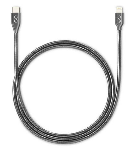 Метален USB-C към Lightning Кабел за iPhone, Epico PD Cable 1.2m, Сив (2)