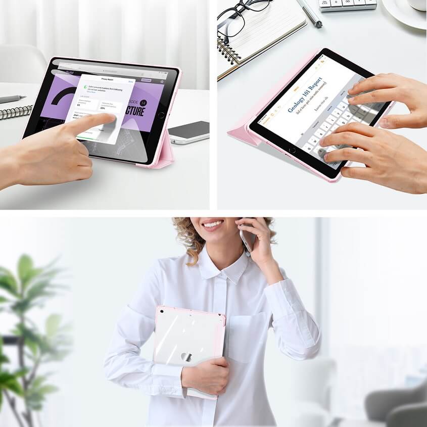 Калъф за iPad 9/ 8/ 7 10.2", Dux Ducis Copa Case, Розов (5)