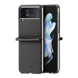 Кожен Калъф Samsung Z Flip 4, Dux Ducis Bril Case, Черен (2)
