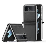 Кожен Калъф Samsung Z Flip 4, Dux Ducis Bril Case, Черен