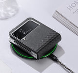 Кожен Калъф Samsung Z Flip 4, Dux Ducis Bril Case, Черен (7)
