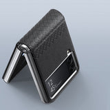 Кожен Калъф Samsung Z Flip 4, Dux Ducis Bril Case, Черен (6)