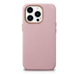 Magsafe Калъф от Естествена Кожа за iPhone 14 Pro, iCarer Leather Case, Розов