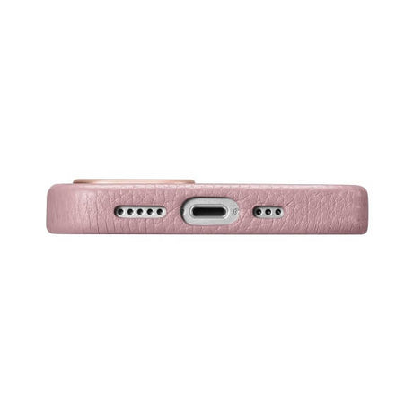 Magsafe Калъф от Естествена Кожа за iPhone 14 Pro Max, iCarer Leather Case, Розов (8)