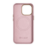 Magsafe Калъф от Естествена Кожа за iPhone 14 Pro Max, iCarer Leather Case, Розов (3)