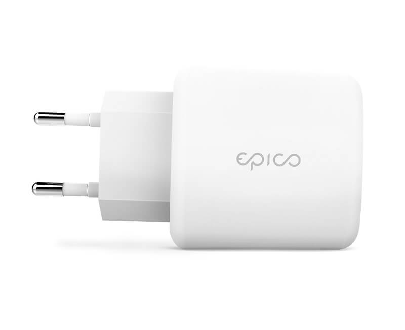 Бързо Зарядно с USB-C за iPhone, Epico 220v PD3.0 20W, Бял (2)