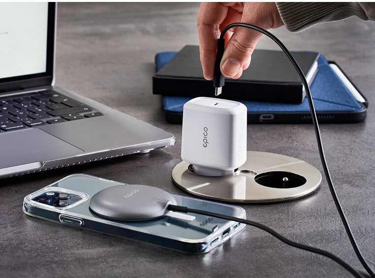 Бързо Зарядно с USB-C за iPhone, Epico 220v PD3.0 20W, Бял (5)