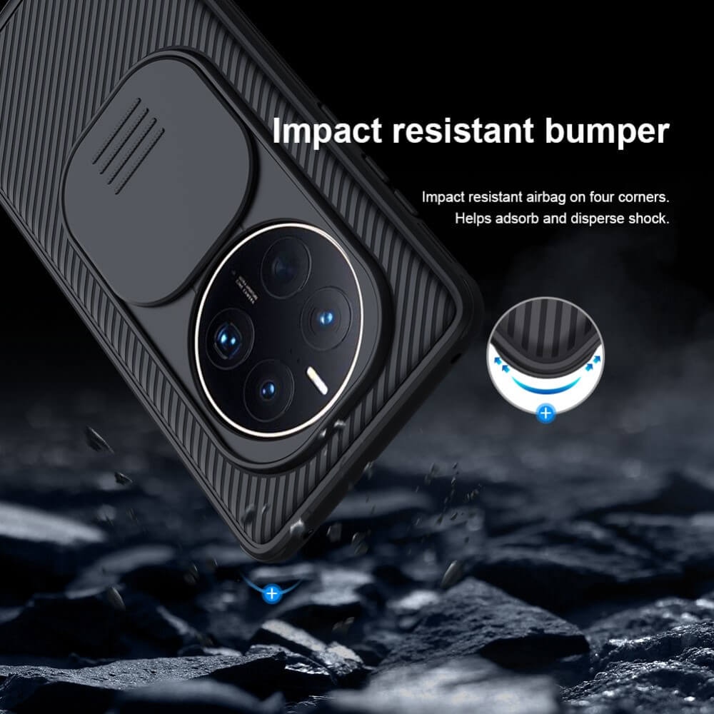 Калъф с Плъзгач за Камера за Huawei Mate 50 Pro, Nillkin CamShield Case, Черен (4)