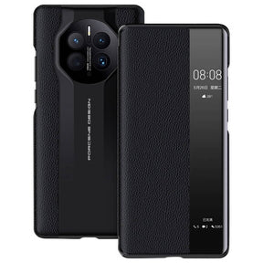 Активен Калъф за Huawei Mate 50 Pro, Smart Book Car Design Case, Черен