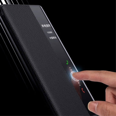 Активен Калъф за Huawei Mate 50 Pro, Smart Book Car Design Case, Черен (3)