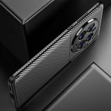Силиконов Калъф за Huawei Mate 50 Pro, New Carbon Case, Черен (4)