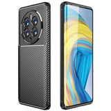 Силиконов Калъф за Huawei Mate 50 Pro, New Carbon Case, Черен