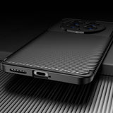 Силиконов Калъф за Huawei Mate 50 Pro, New Carbon Case, Черен (3)