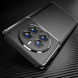 Силиконов Калъф за Huawei Mate 50 Pro, New Carbon Case, Черен (2)
