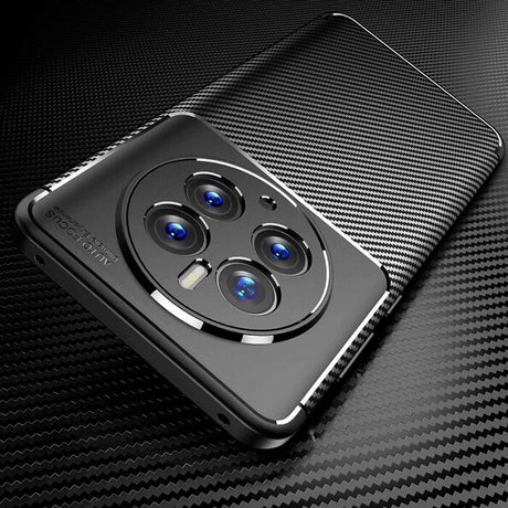 Силиконов Калъф за Huawei Mate 50 Pro, New Carbon Case, Черен (2)