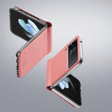 Кожен Калъф Samsung Z Flip 4, Dux Ducis Bril Case, Розов (5)