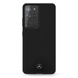 Луксозен Калъф за Samsung S21 Ultra, Mercedes Silicone Case, Черен
