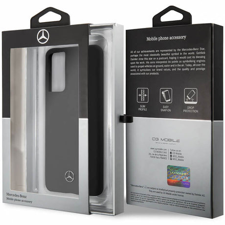 Луксозен Калъф за Samsung S21 Ultra, Mercedes Silicone Case, Черен (4)