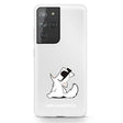 Калъф за Samsung S21 Ultra, Karl Lagerfeld Choupette Fun HardCase, Прозрачен