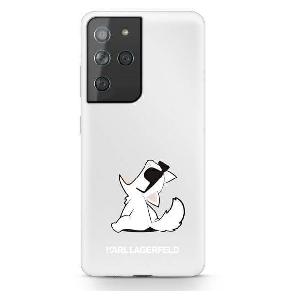 Калъф за Samsung S21 Ultra, Karl Lagerfeld Choupette Fun HardCase, Прозрачен