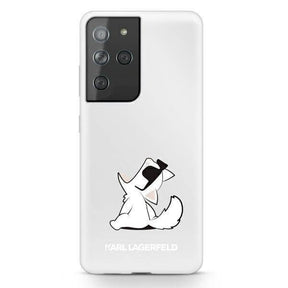 Калъф за Samsung S21 Ultra, Karl Lagerfeld Choupette Fun HardCase, Прозрачен