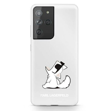 Калъф за Samsung S21 Ultra, Karl Lagerfeld Choupette Fun HardCase, Прозрачен