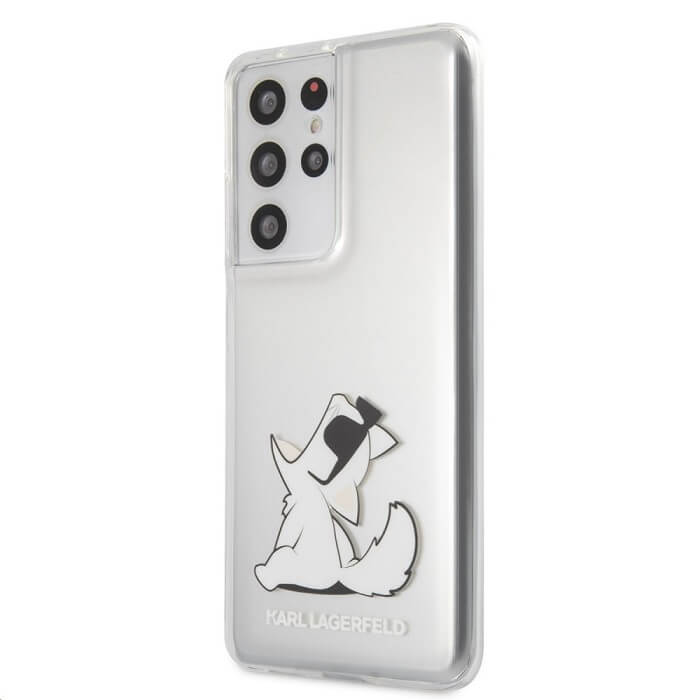 Калъф за Samsung S21 Ultra, Karl Lagerfeld Choupette Fun HardCase, Прозрачен (2)