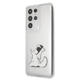 Калъф за Samsung S21 Ultra, Karl Lagerfeld Choupette Fun HardCase, Прозрачен (2)