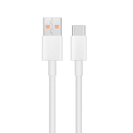 Оригинален USB-C Кабел за Xiaomi 6A с Бързо Зареждане 1m, Бял (3)