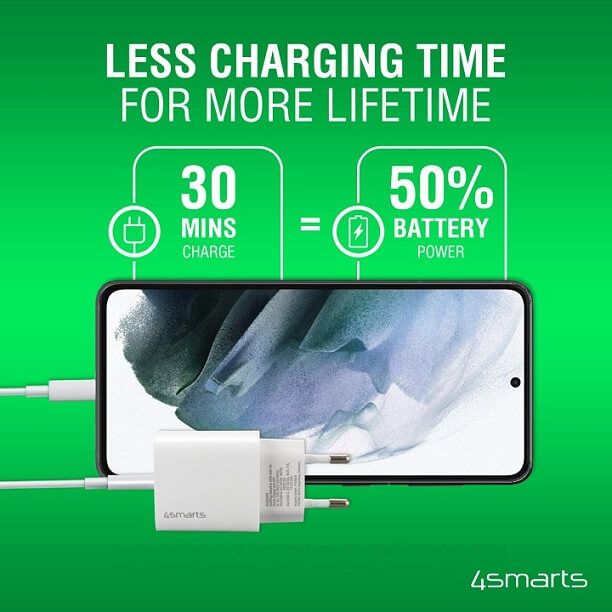 Комбинирано Бързо Зарядно, 4Smarts VoltPlug Adaptive 220v 25w, Черен (7)