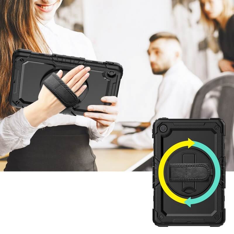 Калъф с Дръжка за Lenovo Tab M10 Plus 3th 10.6, Tech-Protect Solid360 Case, Черен (7)