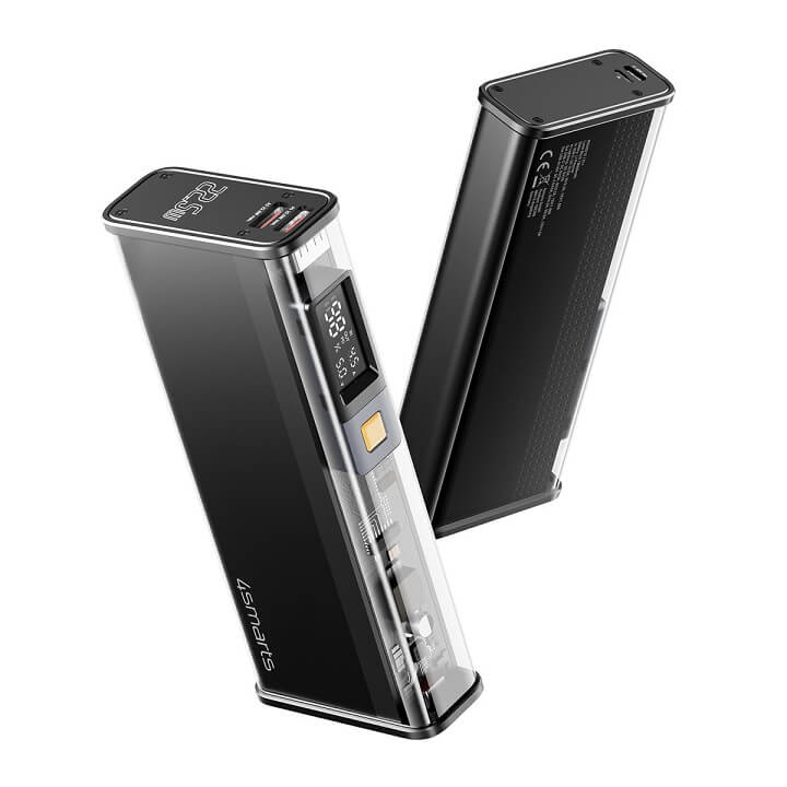 Външна Батерия за iPhone, 4Smarts Lucid Block 22.5W PD/QC3.0 18000 mAh, Черна (2)