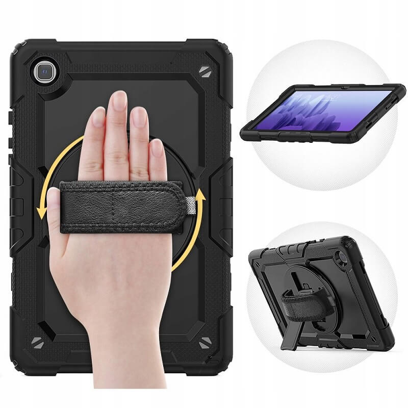 Калъф с Дръжка за Samsung Tab Tab S6 Lite 10.4, Tech-Protect Solid360 Case, Черен (3)
