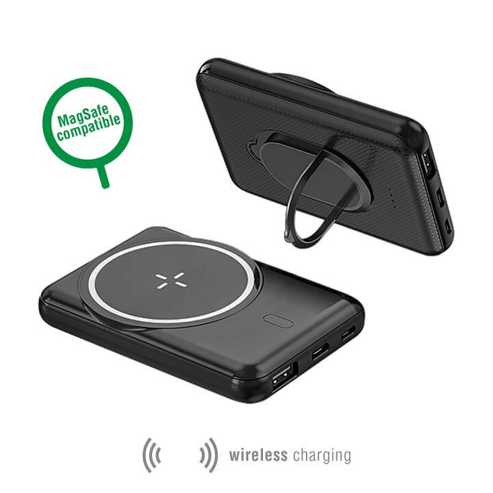Magsafe Външна Батерия за iPhone, 4Smarts UltiMag Kick 5000mAh, Черен (2)