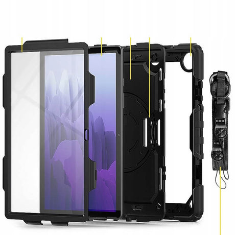 Калъф с Дръжка за Samsung Tab Tab S6 Lite 10.4, Tech-Protect Solid360 Case, Черен (2)
