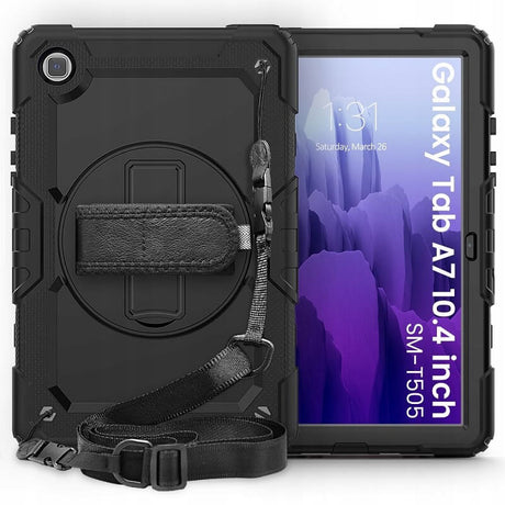 Калъф с Дръжка за Samsung Tab Tab S6 Lite 10.4, Tech-Protect Solid360 Case, Черен