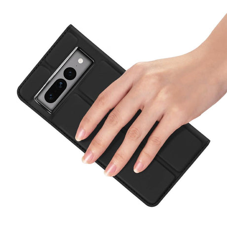 Кожен Калъф за Google Pixel 7 Pro, Dux Ducis Skin Pro Book Case, Черен (7)