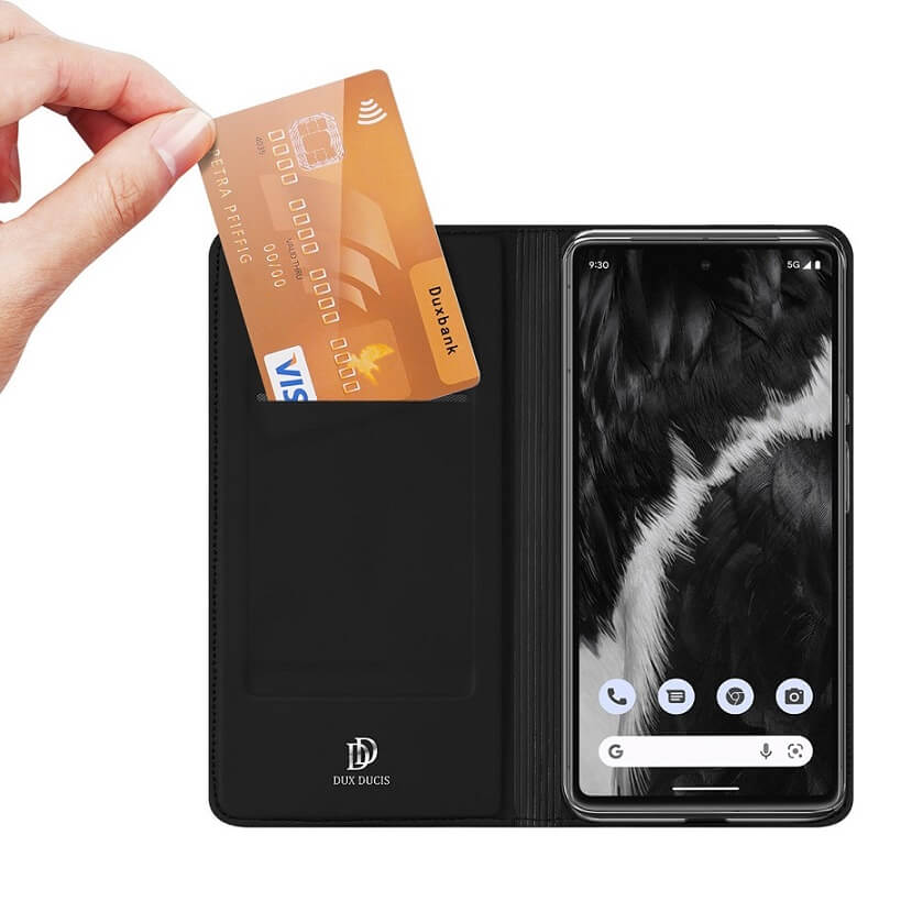 Кожен Калъф за Google Pixel 7, Dux Ducis Skin Pro Book Case, Черен (3)