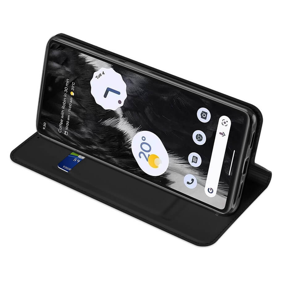 Кожен Калъф за Google Pixel 7 Pro, Dux Ducis Skin Pro Book Case, Черен (5)