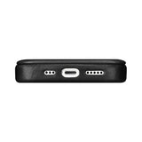Magsafe Калъф от Естествена Кожа за iPhone 14 Pro, iCarer CE Wax Book Leather Case, Черен (4)