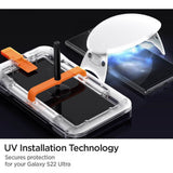 Стъклен Протектор за Samsung S22 Ultra, Spigen UV Glas. tr Platinium, Прозрачен (5)