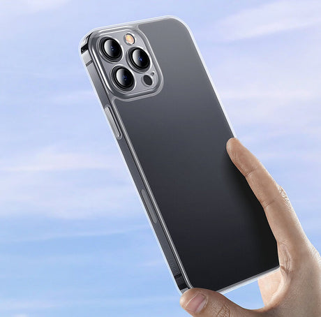 Тънък Матов Калъф за iPhone 13 Pro, Baseus Frosted Case, Прозрачен (3)