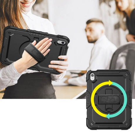 Калъф с Дръжка за iPad 11th 2025 A16/ 10th 2022, Tech-Protect Solid360 Case, Черен (5)