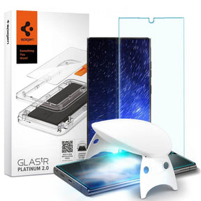 Стъклен Протектор за Samsung S22 Ultra, Spigen UV Glas. tr Platinium, Прозрачен