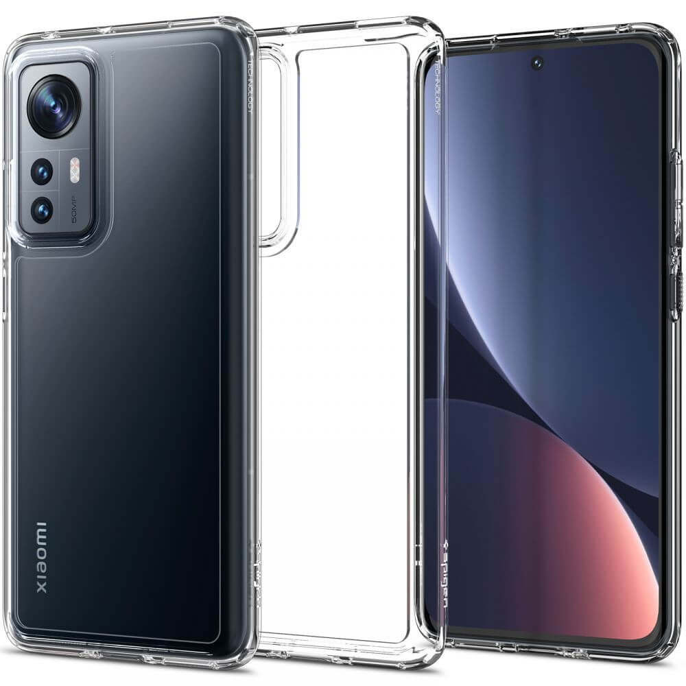 Противоударен Калъф за Xiaomi 12/ 12X, Spigen Ultra Hybrid Case, Прозрачен
