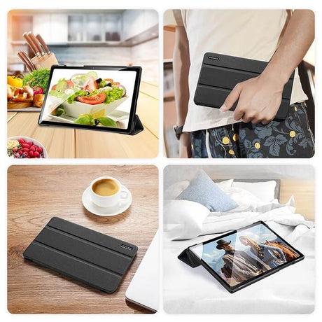 Калъф с Поставка за Samsung Tab A8 10.5, Dux Ducis Domo Case, Черен (4)