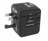 Универсален Адаптер и Зарядно за Цял Свят, Travel Adapter 220V, Черен (2)
