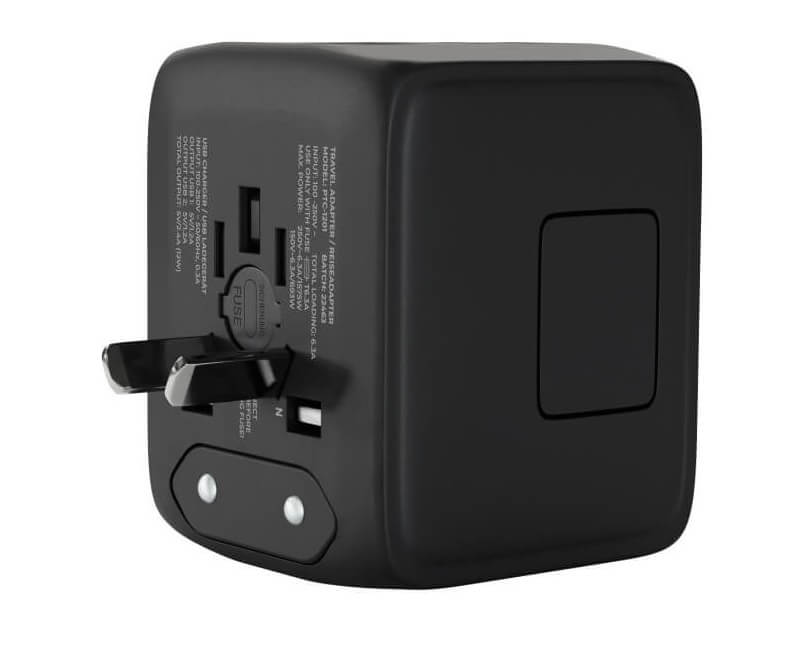 Универсален Адаптер и Зарядно за Цял Свят, Travel Adapter 220V, Черен (6)