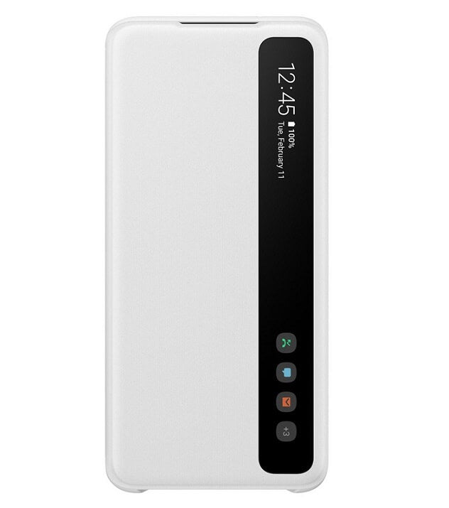 Оригинален Активен Калъф за Samsung S20 Clear View Cover Book Case EF-ZG980CWEGEU, Бял